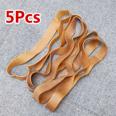 5pcs Large Yellow Rubber Bands 9.4in Stretchable Elastic Rings for School