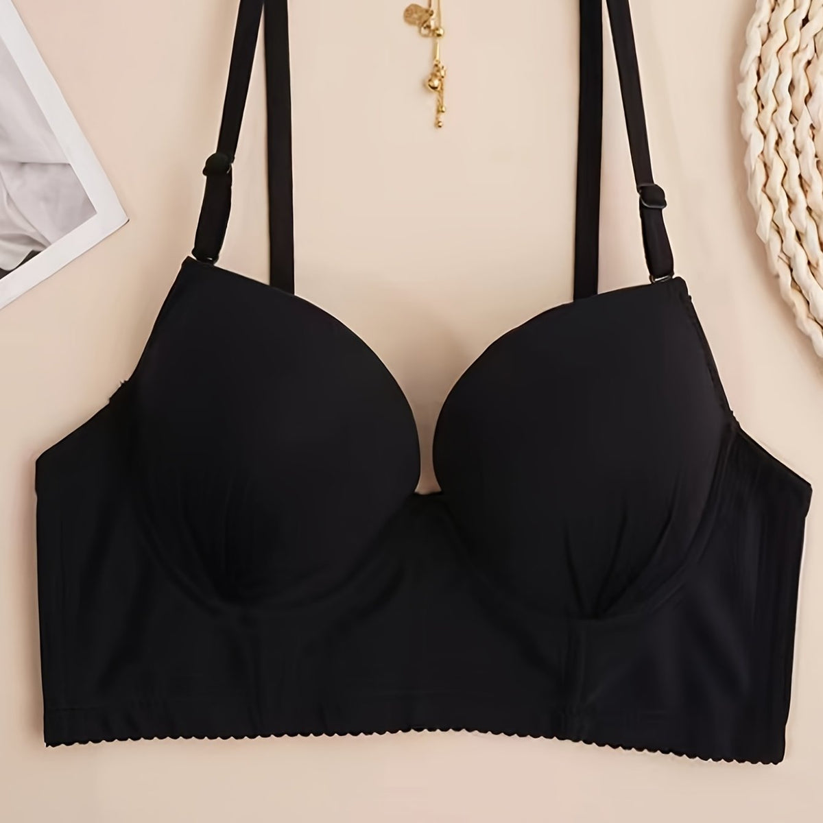 Plunge Crop Top Bra for Women Comfortable & Breathable T-Shirt Bra