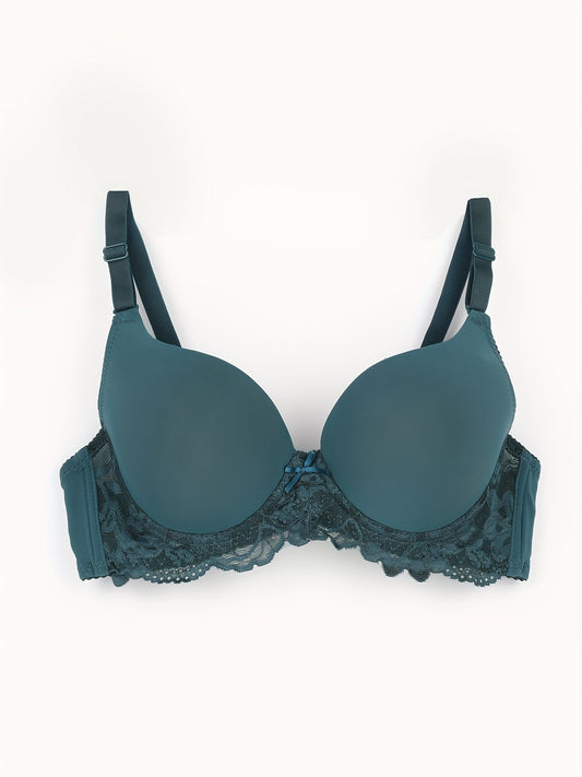  Lace Underwire Push Up Bra