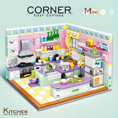 DIY Kitchenette Building Blocks Toy Set for Kids Ages 6+