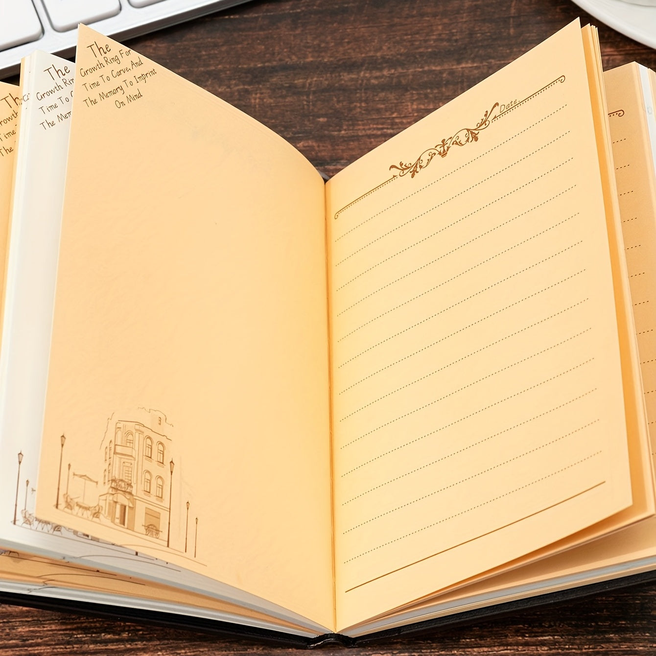 Embossed Tree Retro Diary Notebook Student Stationery