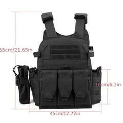 Tactical Camo Plate Carrier Vest for Camping