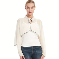 Chiffon Ruffles Sunproof Shawl UV Protection Cape