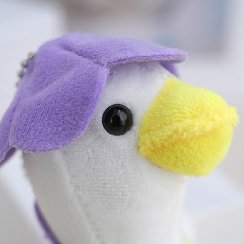 2pcs Duck Plush Doll Keychain Funny Stuffed Toys Key Ring Backpack Decoration