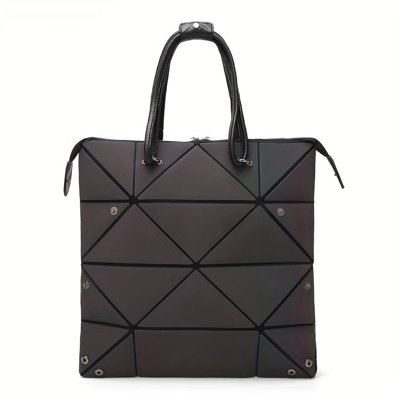 Geometric Pattern Satchel Bag All Match Handbag Portable Bag For Shopping