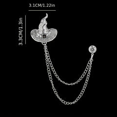 Vintage Men's Suit Brooch with Tassel Diamond Set