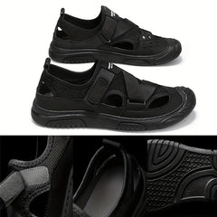 Men's Non Slip Hook And Loop Sandals Comfortable Beach Shoes