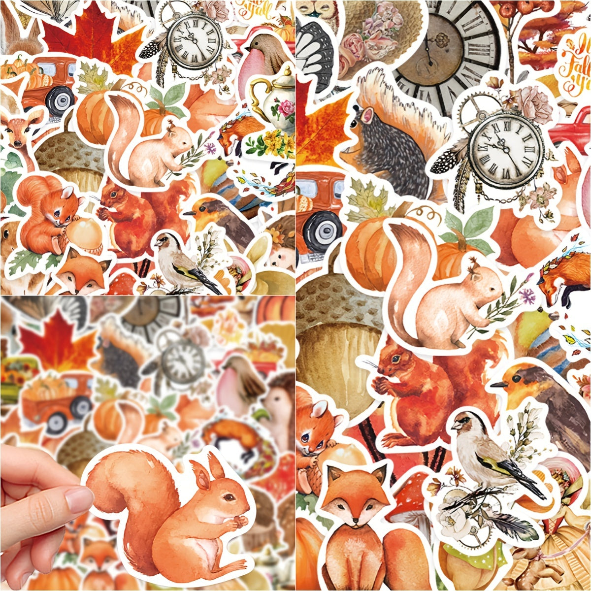 50pcs Autumn Forest Phone Case Graffiti Stickers Waterproof DIY Decoration