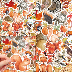 50pcs Autumn Forest Phone Case Graffiti Stickers Waterproof DIY Decoration