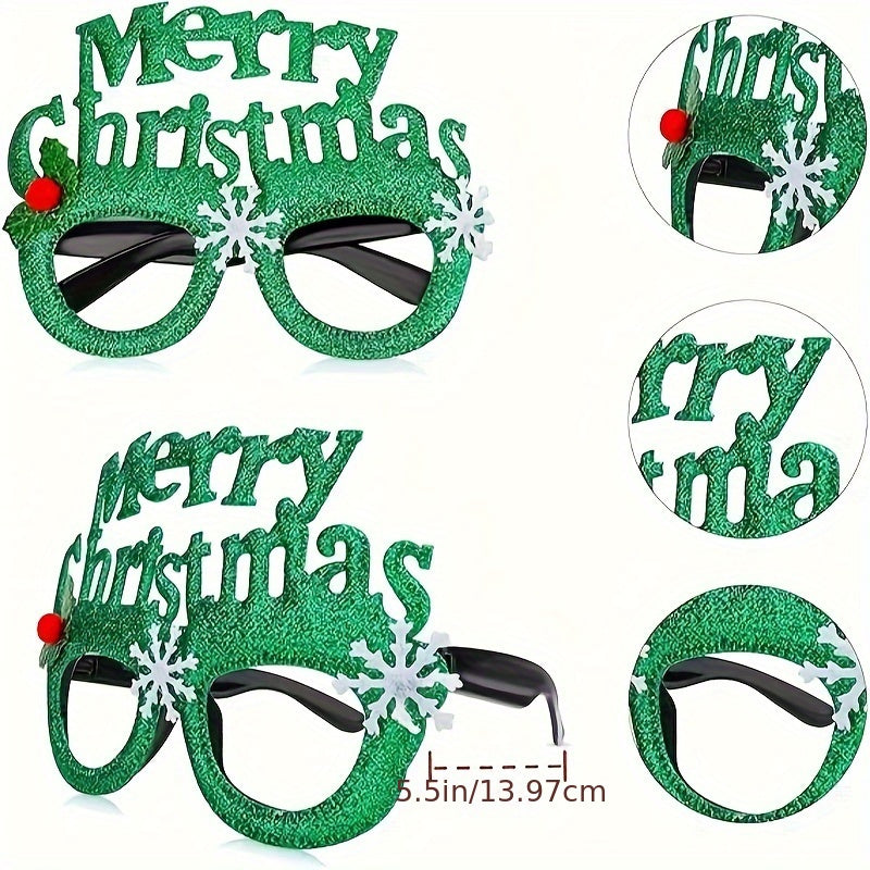 Christmas Party Accessory Set: Headbands, Santa Hats, Novelty Glasses