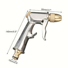 High Pressure Water Spray Gun Metal Brass Nozzle Car Garden Lawn Wash Hose Pipes