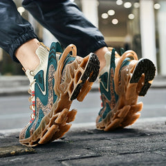Men's Chinese Landscape Lace Up Blade Sneakers