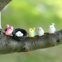 10pcs Bird Family Micro Landscape Series DIY Decoration