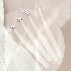 Eyelash Tweezers Extension Clip Stainless Steel Anti Static Superhard