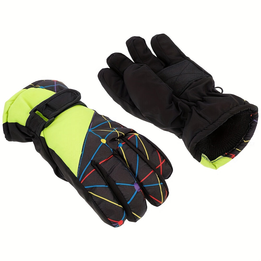 Kids Skiing Gloves Waterproof Windproof Snowboard Gloves
