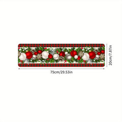 1pc Christmas Printed Stair Mats Non Slip Stair Tread Rugs Soft Machine Washable