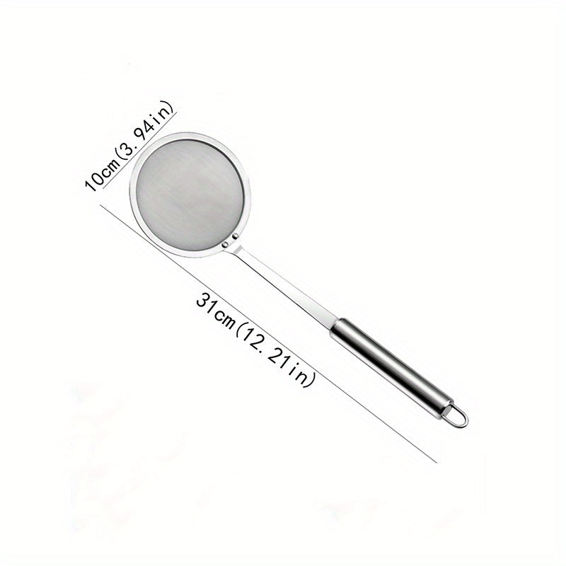 Stainless Steel Mesh Skimmer Spoon Long Handle Anti-scalding Hot Pot Filter