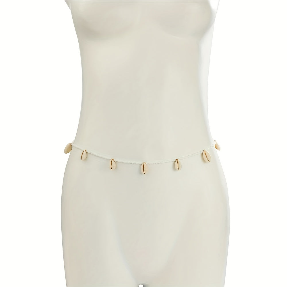 Vintage Shell Pendant Boho Waist Chain for Women
