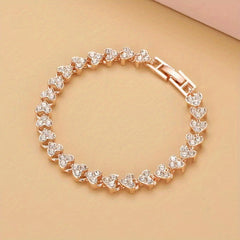 Tennis Bracelet Synthetic Gems Hand Jewelry Decor