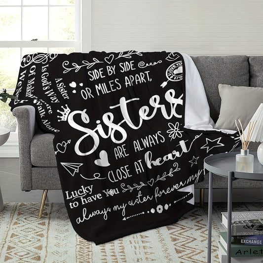 1pc To Sister Printed Throw Blanket Soft And Comfortable Blanket