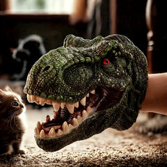 Rubber T Rex Dinosaur Hand Puppet Realistic Tyrannosaurus Rex Head