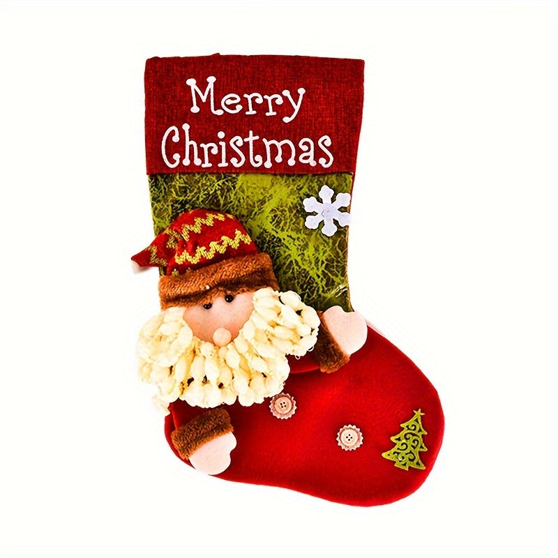 Christmas Socks Santa Claus Snowman And Elk Socks Candy Bags