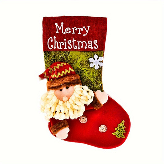 Christmas Socks Santa Claus Snowman And Elk Socks Candy Bags