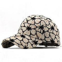 Flower Pattern Baseball Cap Lightweight Sun Hat Adjustable Dad Ha