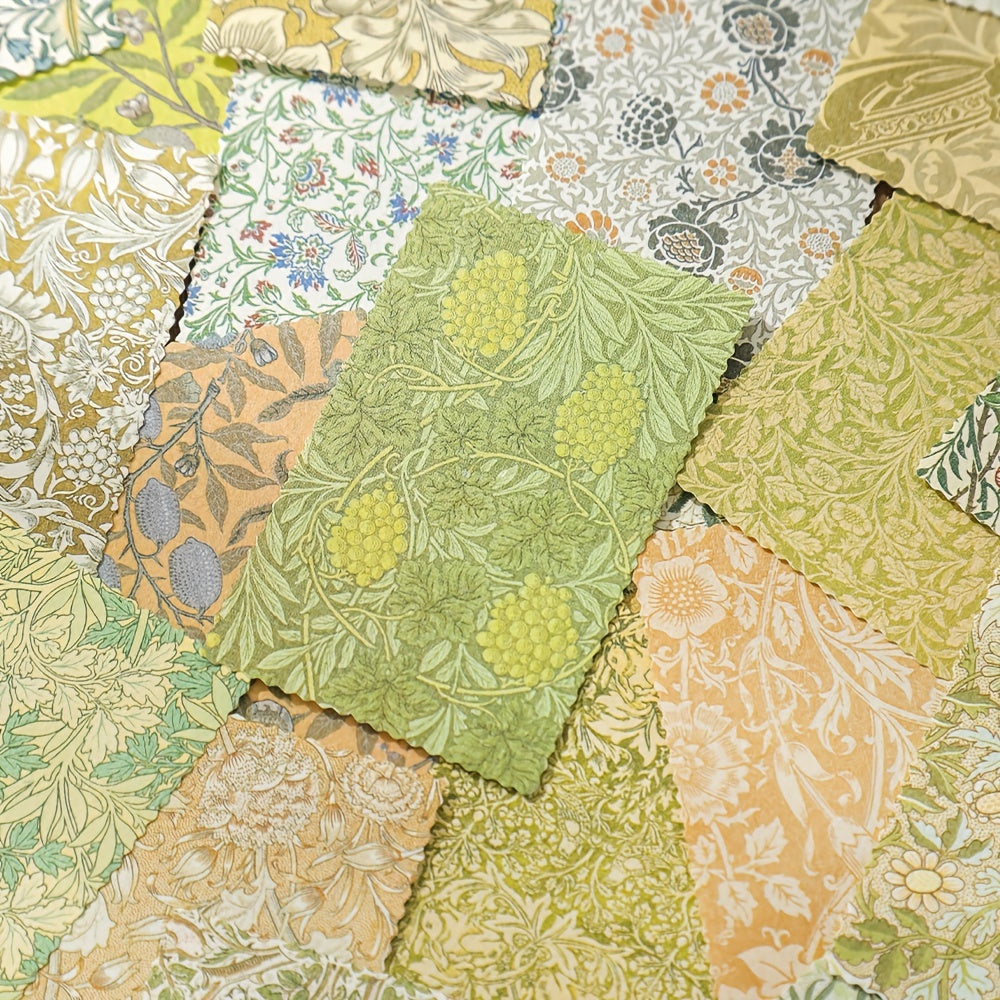 100pcs Retro Scrapbook Paper for DIY Decoration