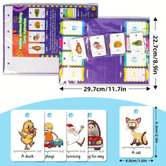 Educational Sentence Flip Chart Toy 80 Cards Double Sided Standing Flip Charts