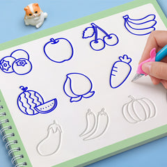 Reusable 3D Groove Writing Board for Learning Numbers & Letters
