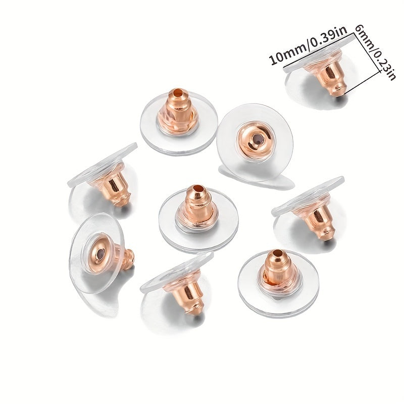 50 Soft Silicone Earring Back Stoppers Safety Pin Backs DIY Findings