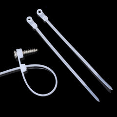 100pcs Screw Hole Nylon Cable Ties Heavy Duty Adjustable Self locking Cord Ties