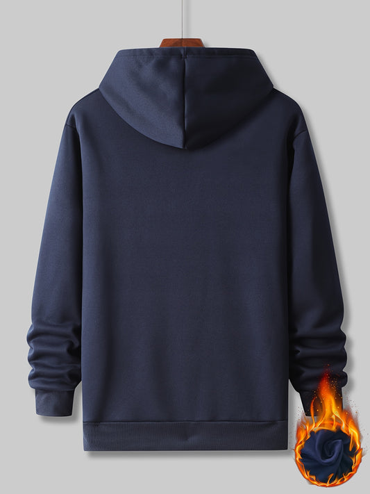 Men's Cats Print 2Pcs Outfits: T Shirt & Hooded Sweatshirt Set