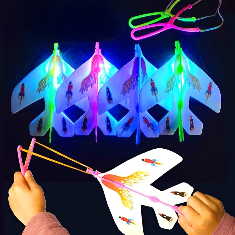 Educational Slingshot Airplane Toy For Kids - Light Plane with Flash