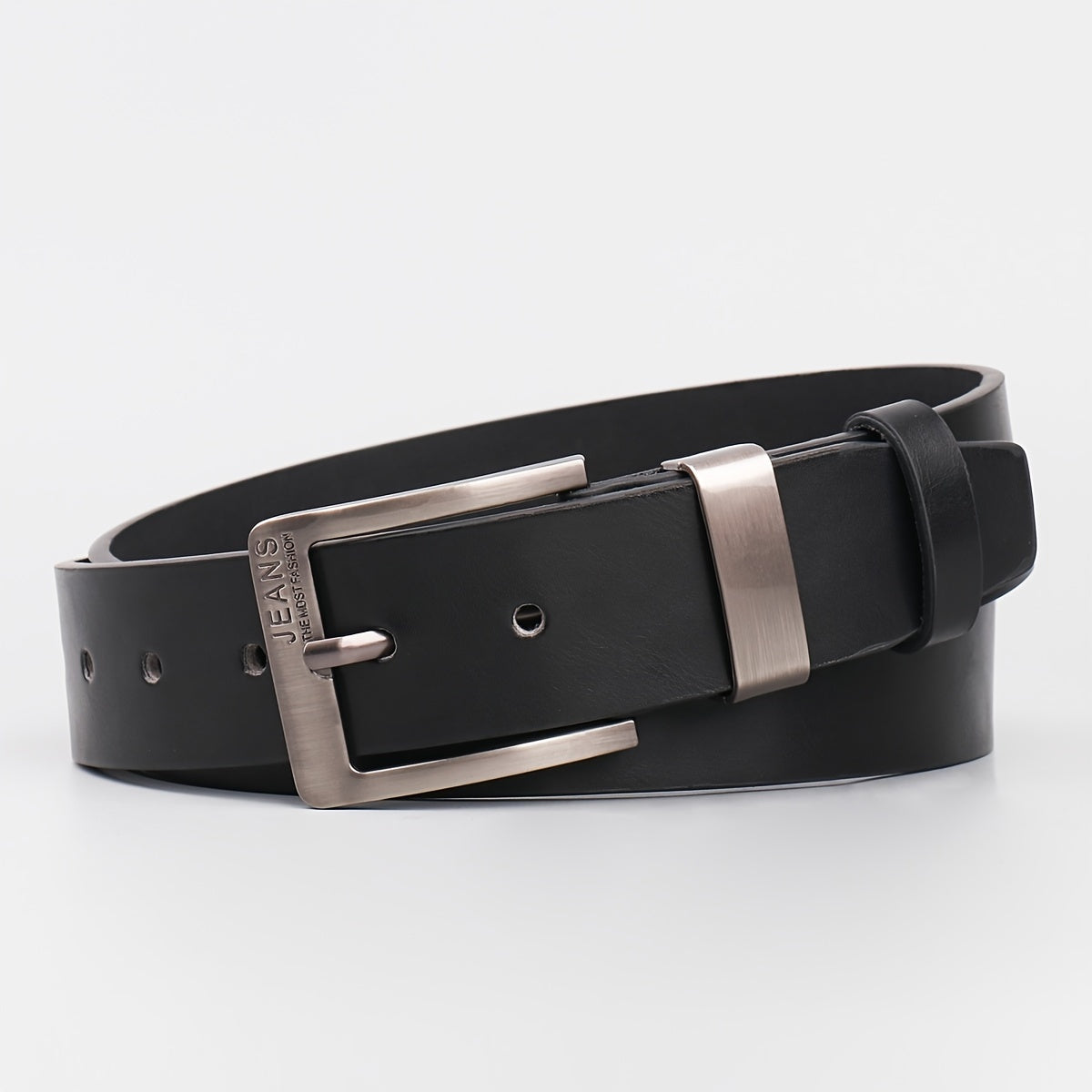 Men's Square Alloy Needle Buckle PU Belt
