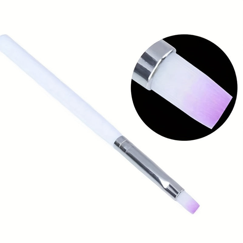 Gel Polish Nail Art Brush Flat Head Drawing Pen Manicure DIY Salon