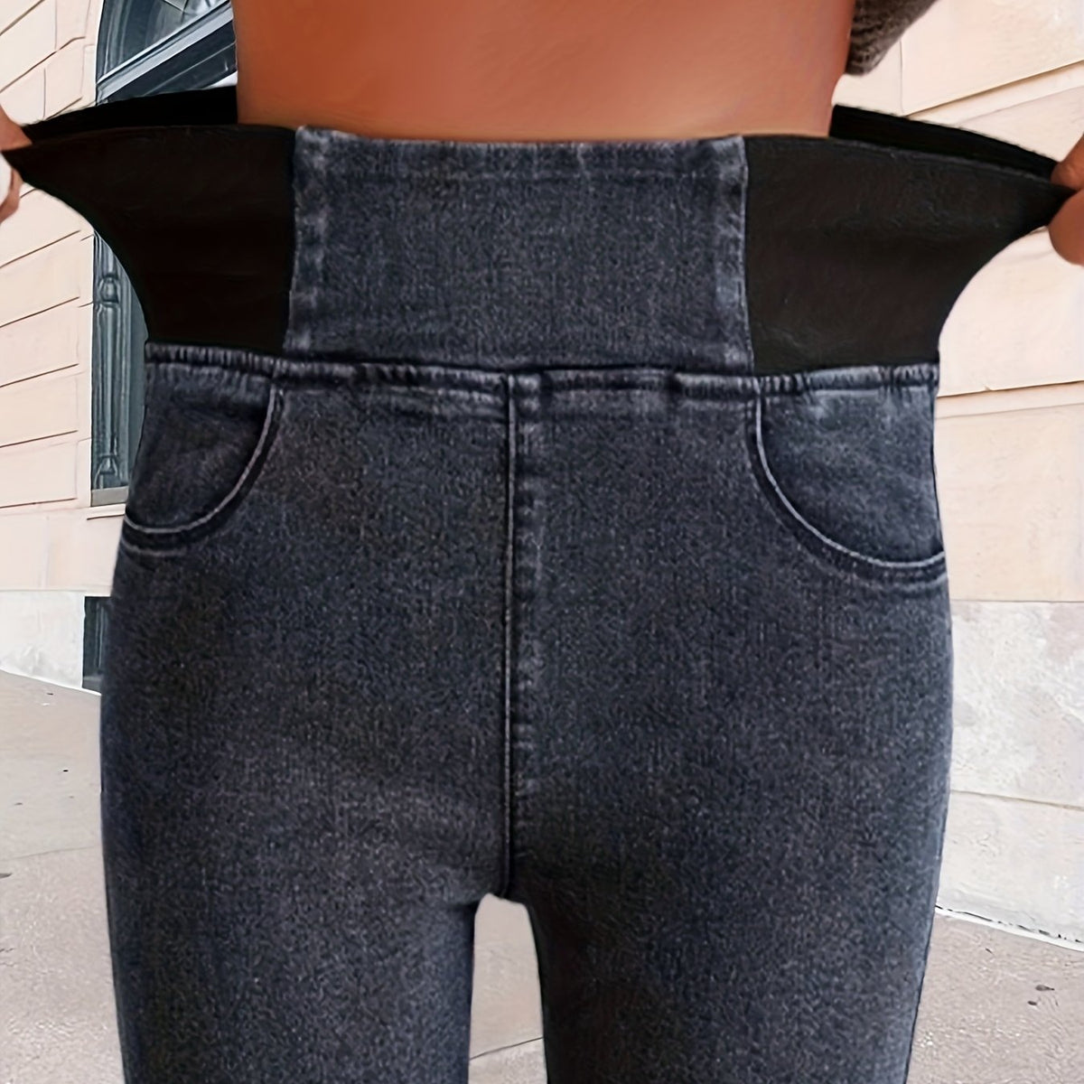  Colorblock High Rise Skinny Jeans