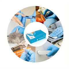 Nitrile Disposable Gloves 100ct- Touch Biodegradable Food Exam Painting