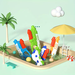 High Pressure Water Gun for Kids Colorful Green with Nozzles