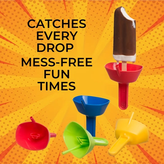 Portable Drip-Free Popsicle Holder with Straw