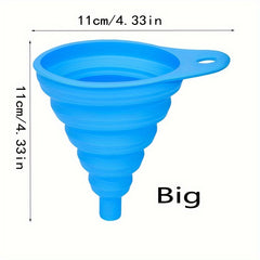 Universal Silicone Liquid Funnel Telescopic Long Neck for Easy Changes