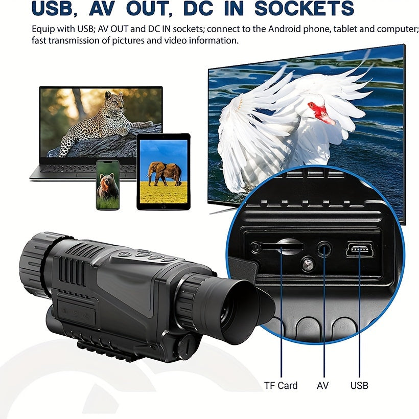 HD Monocular Night Vision 8X Zoom 32GB Memory Card - Camping Fish