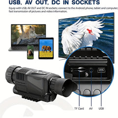 HD Monocular Night Vision 8X Zoom 32GB Memory Card - Camping Fish