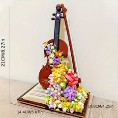 1000 pcs Building Blocks Violin Cello & Piano Decor