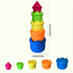Soft Gel Castle Stacking Toys 5pcs Set