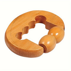 Handheld Wooden Roller Massager for Back Waist Neck