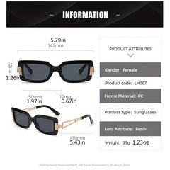 Square Sunglasses Hollow Out Anti Glare UV400