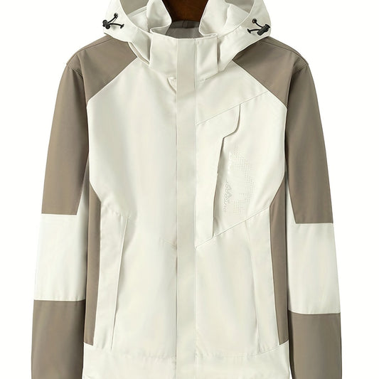 Waterproof Lightweight Hooded Windbreaker Jacket Men's Zip Up Coat