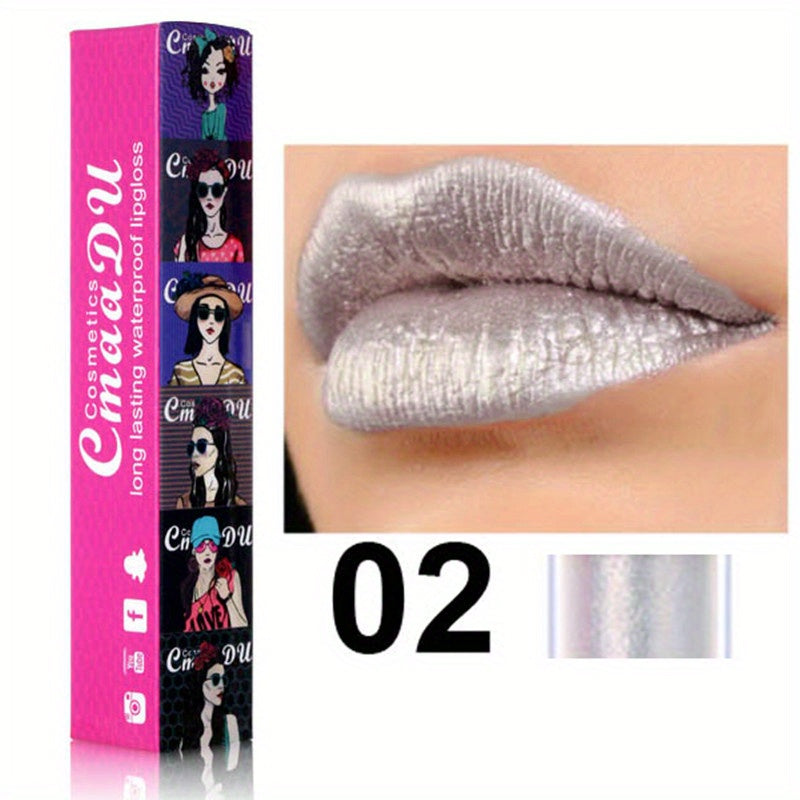 Metallic Shimmer Lip Gloss Long Lasting Waterproof Lip Stain